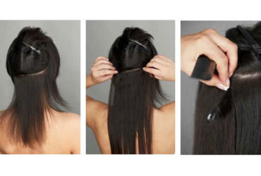 Clips of hair extensions